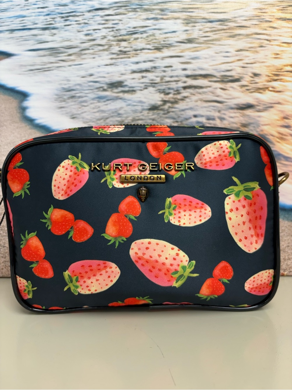 Kurt Geiger London Small Portobello Strawberry Camera Bag NWT
